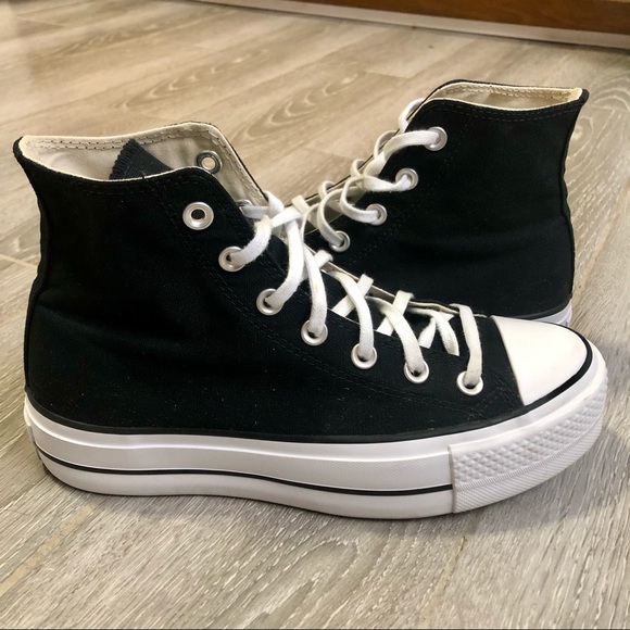 Canvas Platform Converse - Black High Top - Picture 2 of 5